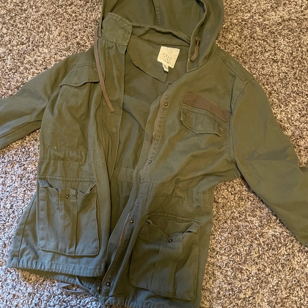 Army green coat